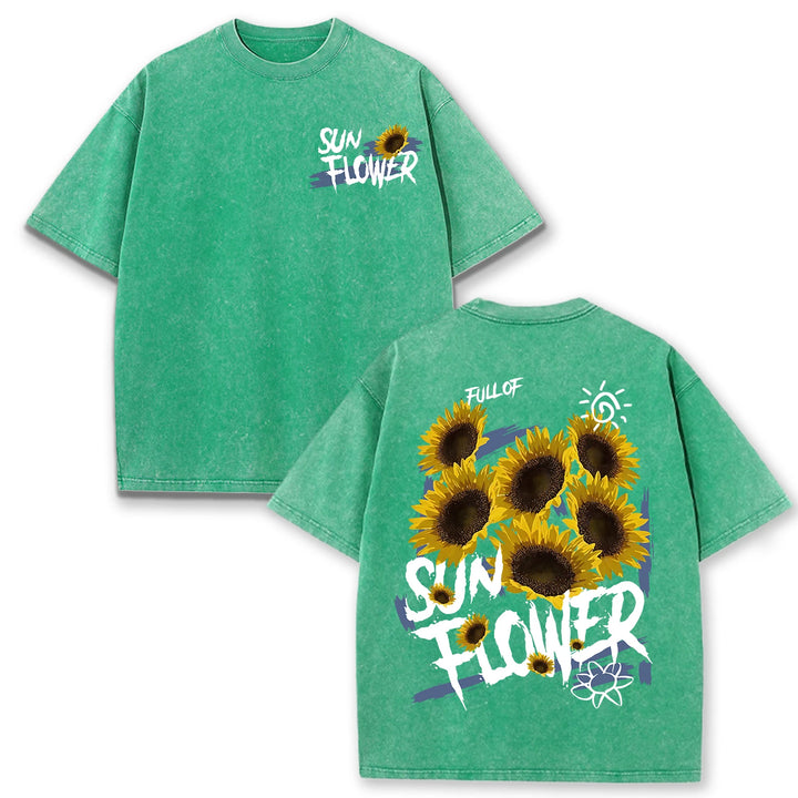 Lift Is Good Soft Cotton Sunflower Print T-Shirt