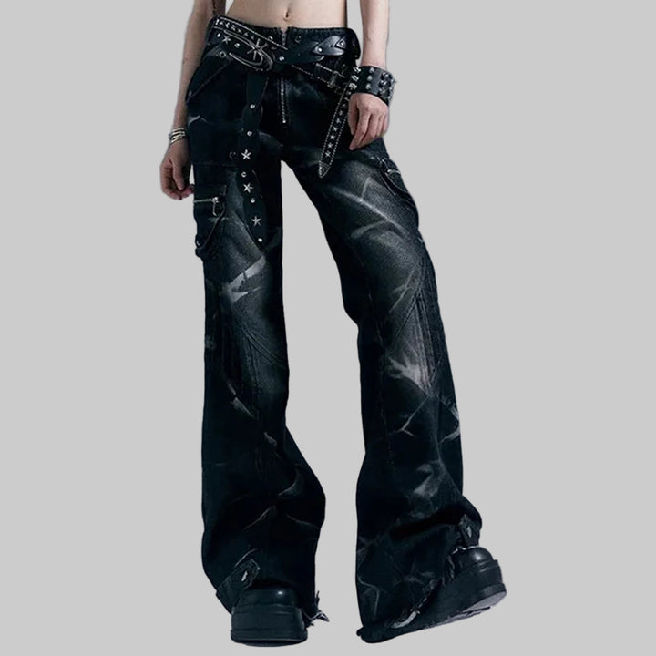 American Gothic flared grunge jeans
