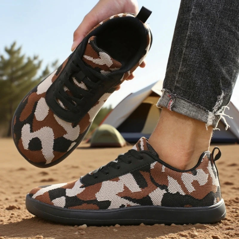 Minimalist  Camouflage Wide Toe Breathable Sneakers