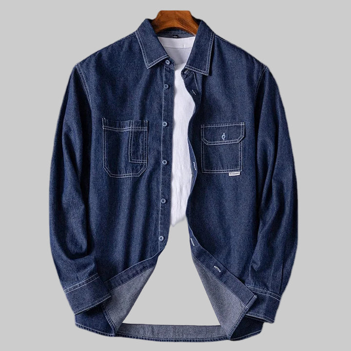 Retro Cotton Washed Denim Shirt