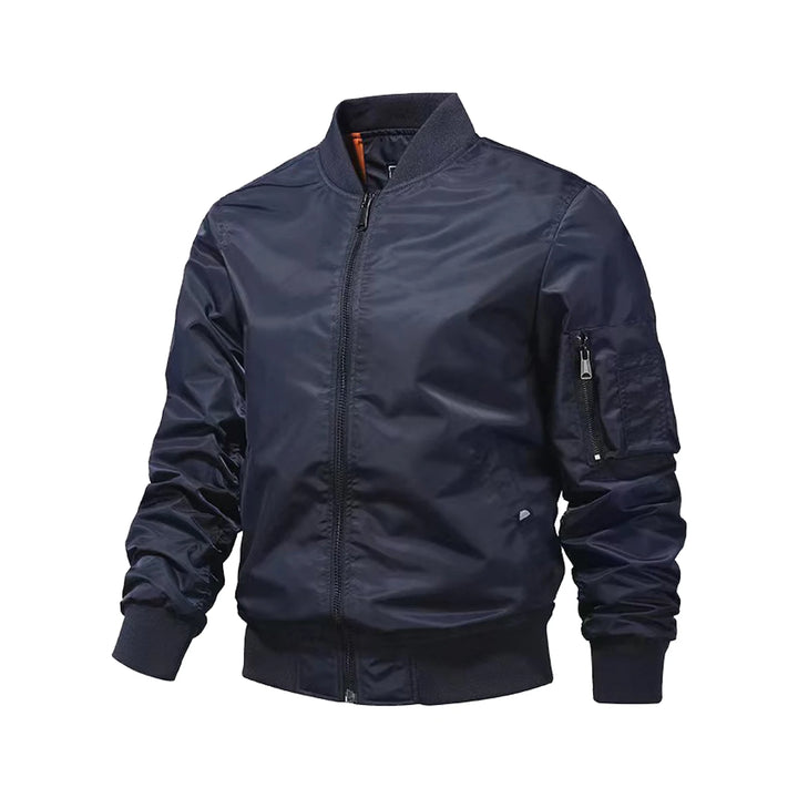 Solid Color Bomber Jacket