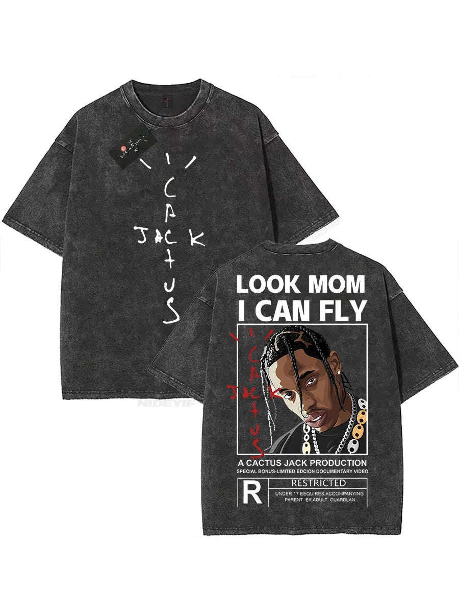 Unisex 100% Cotton Oversized Hip-Hop T-Shirt