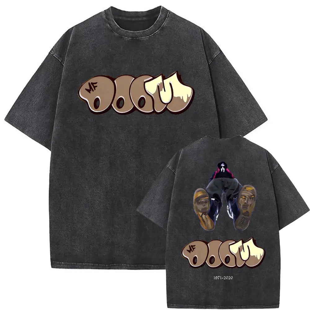 Retro Rapper Mf Doom Graphic Print Tshirt