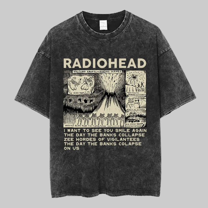 Radiohead Unisex Washed Cotton Tees