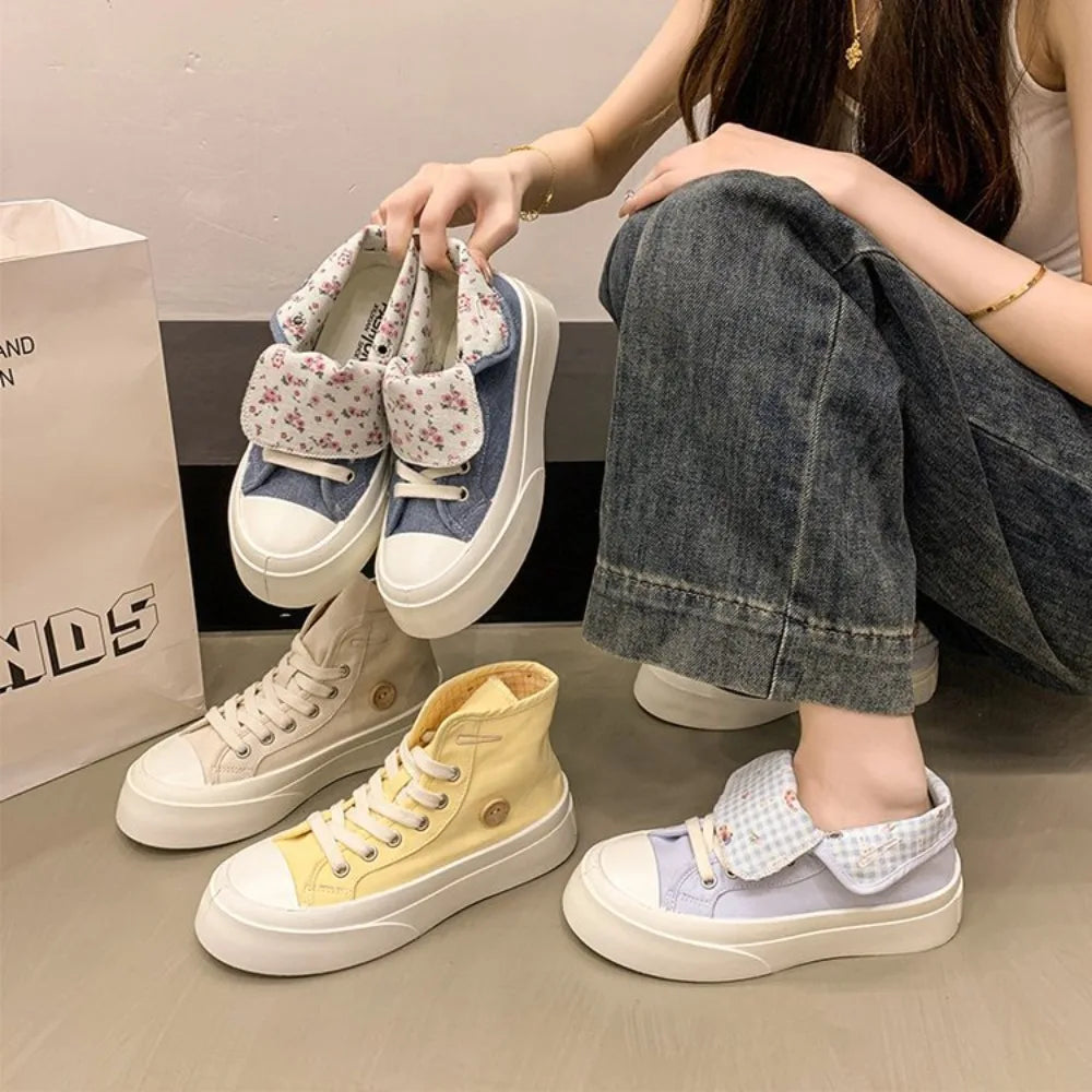 Soft High-Top Canvas Sneakers