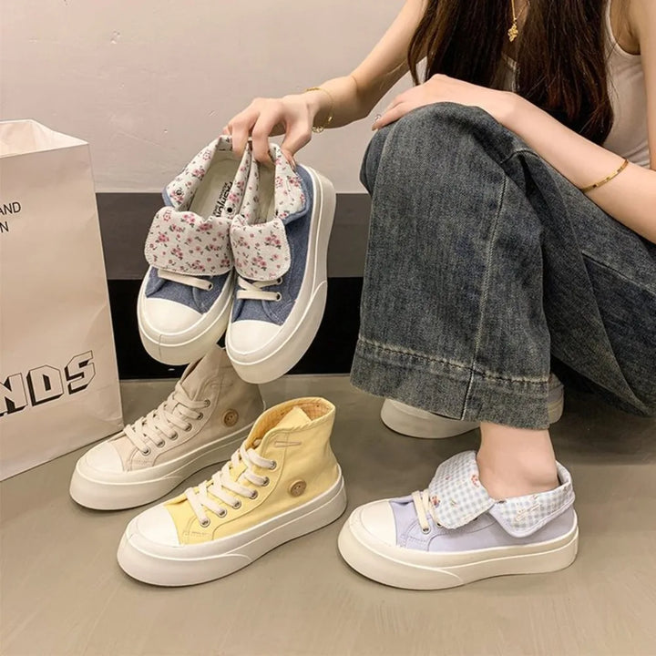Soft High-Top Canvas Sneakers