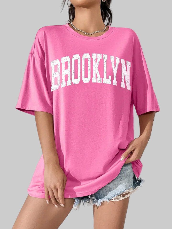 Brooklyn NY Classic Letter Print Women’s Cotton T-Shirt