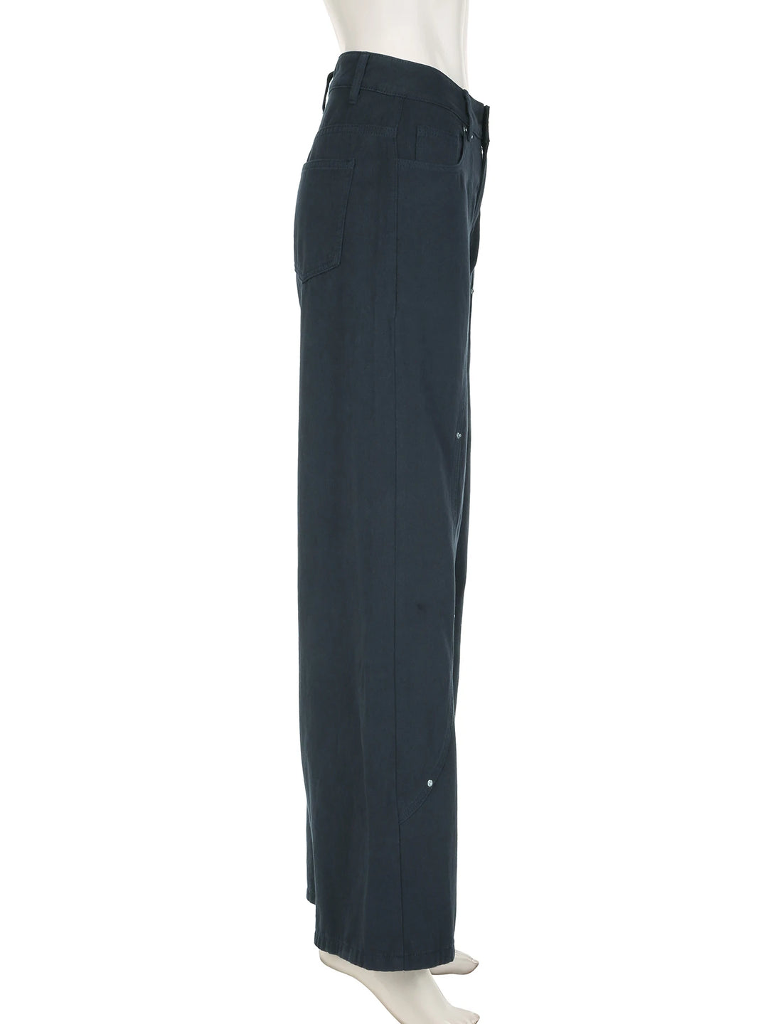Casual Loose-Fit Rivet Wide Leg Cargo Pants