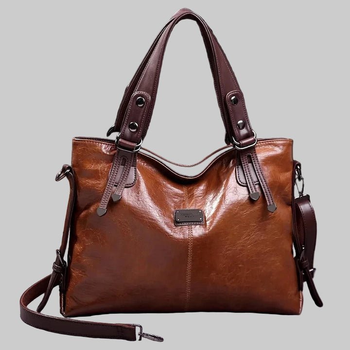 MILA Soft Leather Shoulder Handbag