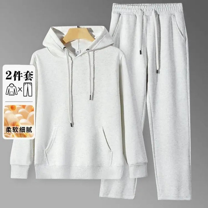 Trendy Hooded Sweatshirt and Sweatpants Set
