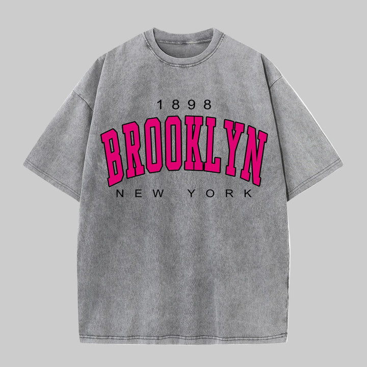 Unisex Cotton Washed Tees – Brooklyn New York Edition