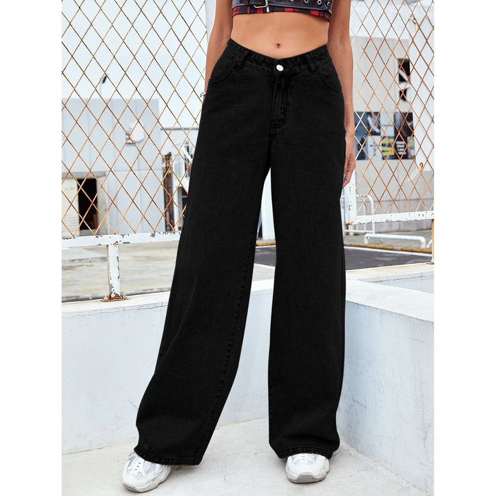 High-Waisted Wide Leg Commuter Jeans