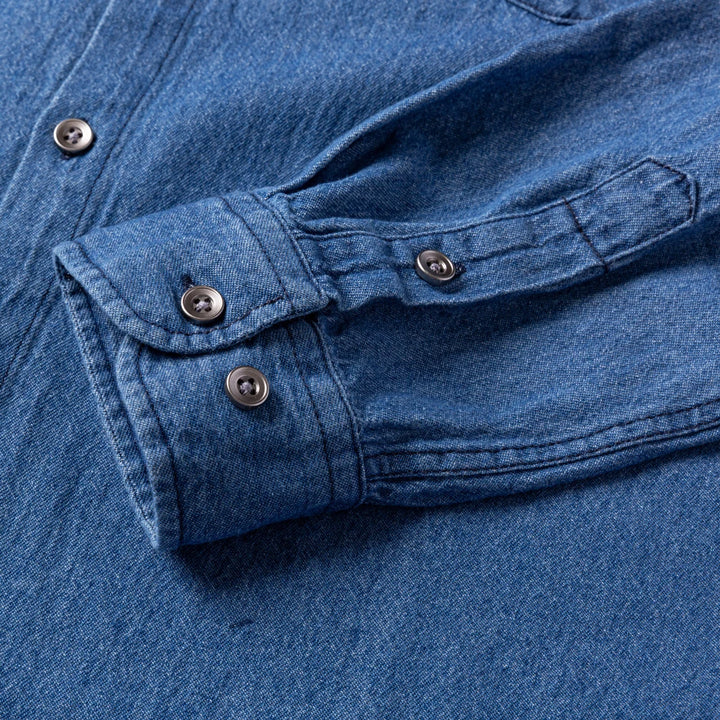 100% Cotton Long Sleeve Western Denim Shirt