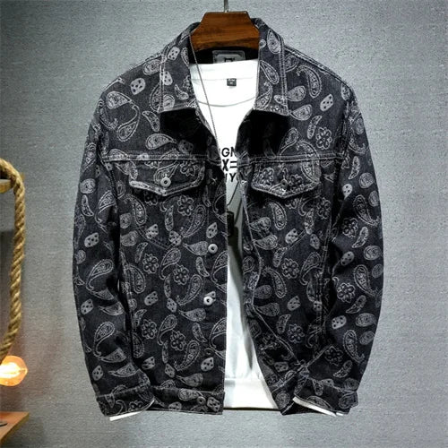 Pure Color Single-Breasted Denim Jacket