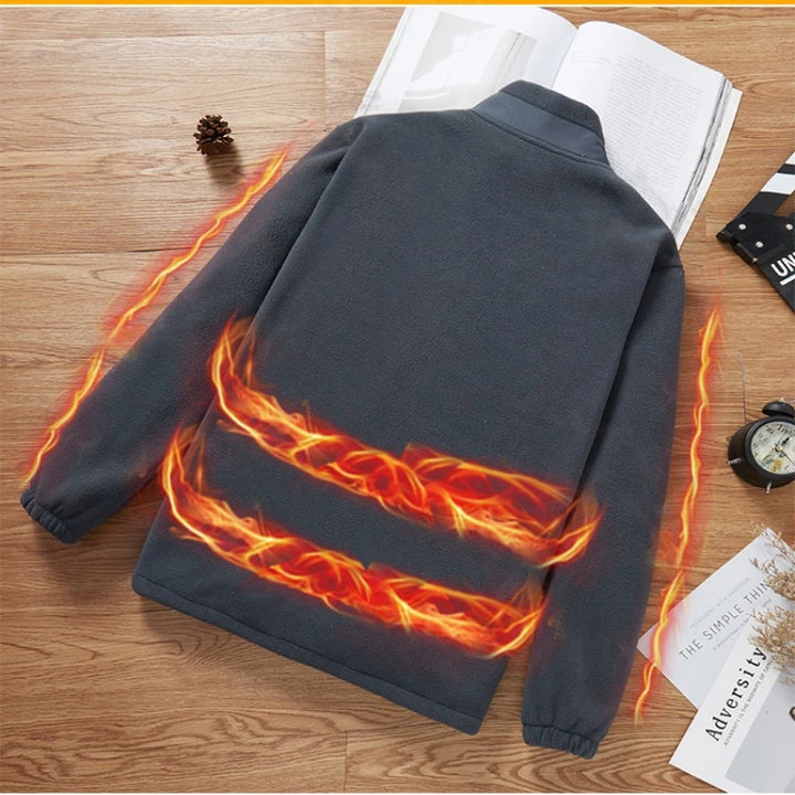 Thickened Fleece Lined Stand Collar Jacket