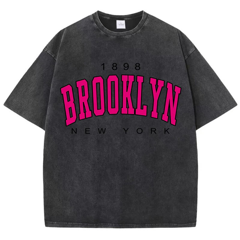 Unisex Cotton Washed Tees – Brooklyn New York Edition