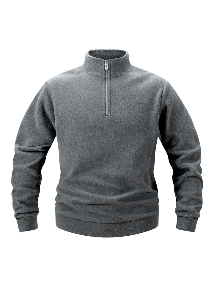 Casual Fleece Velvet Stand Collar Sweatshirts