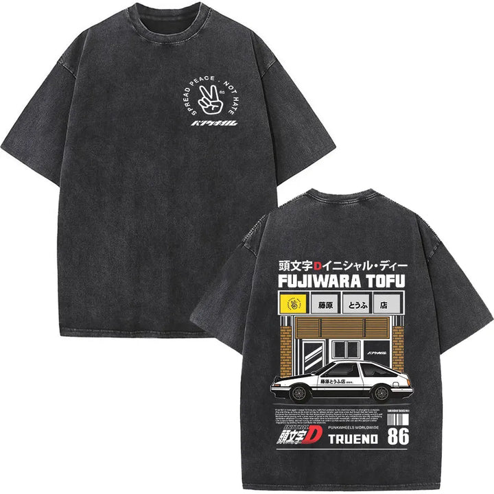 Anime Initial D Drift AE86 & JDM Vintage T-Shirt