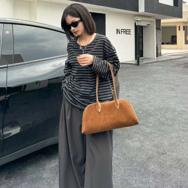 PINA | Fashion Genuine Suede Leather Tote