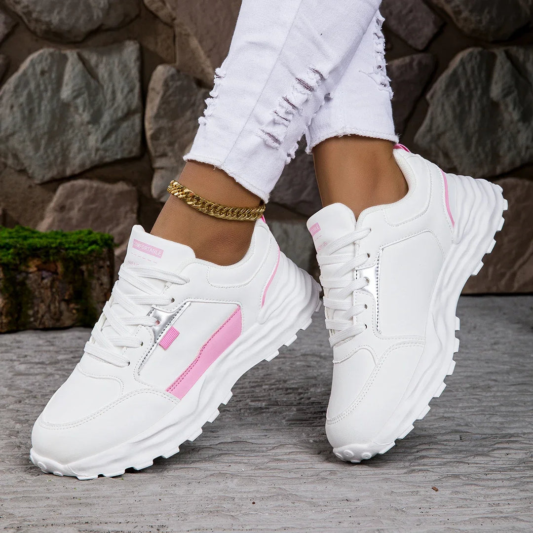 Lace-Up Breathable Pop Sneakers