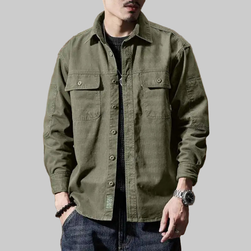 American Retro Workwear Outerwear Shirt