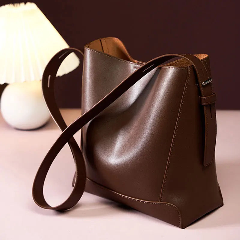 TRISHA | Luxury Cowhide Leather Shoulder Bag