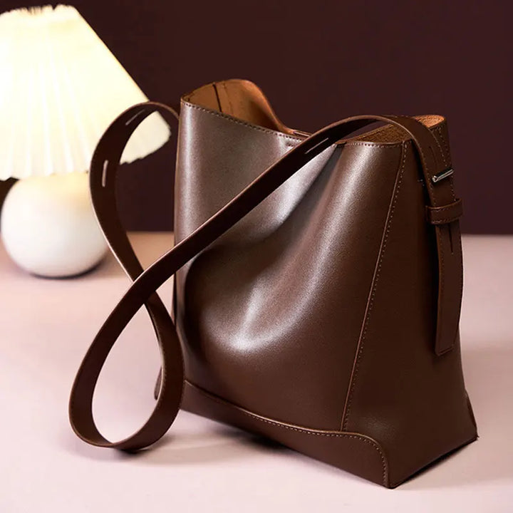 TRISHA | Luxury Cowhide Leather Shoulder Bag