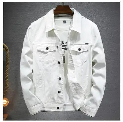 Pure Color Single-Breasted Denim Jacket