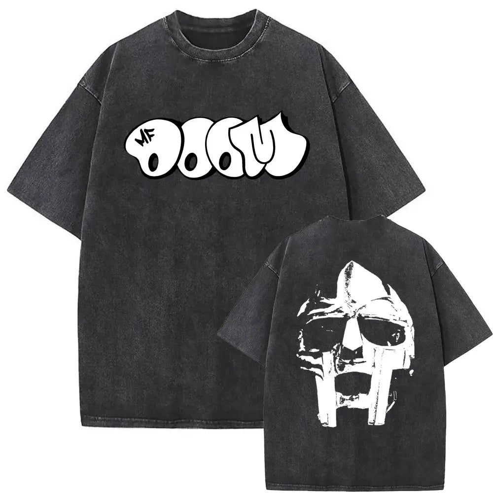 Retro Rapper Mf Doom Graphic Print Tshirt