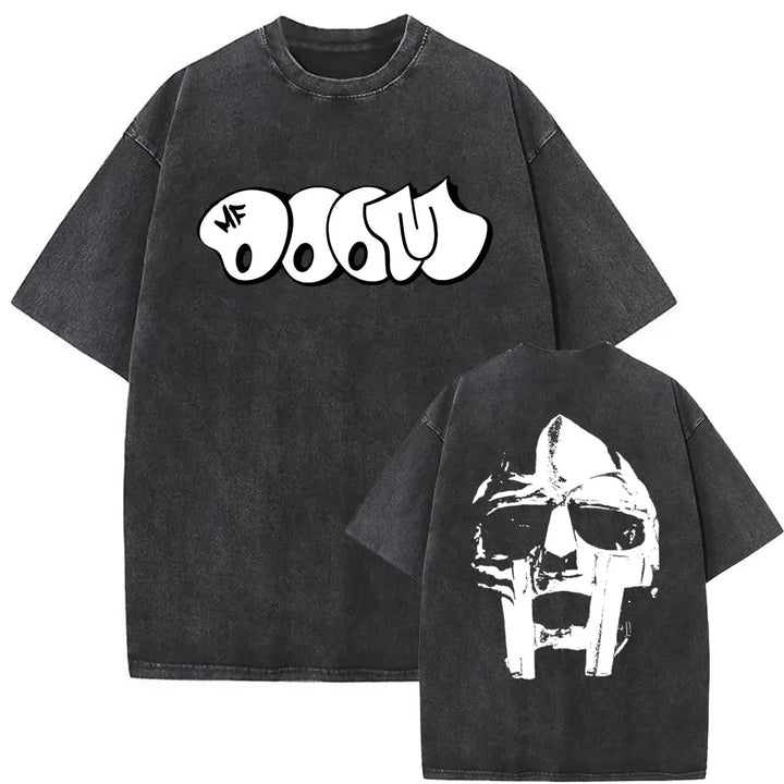 Retro Rapper Mf Doom Graphic Print Tshirt
