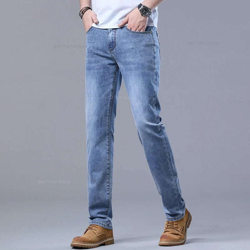 Light Blue Slim Fit Stretch Jeans