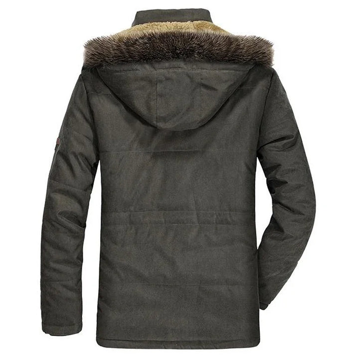 Faux Fur Hooded Fleece Cotton Padded Warm Parka
