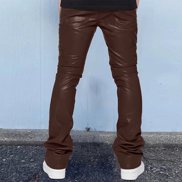 DIEGO | Retro Slim Fit Leather Pants