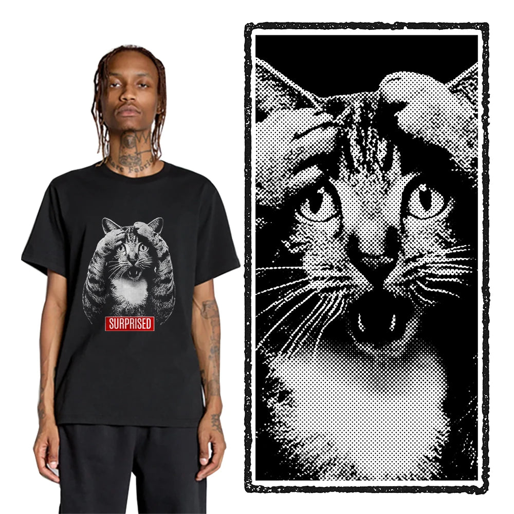 Surprise Cat Graphic T-Shirt