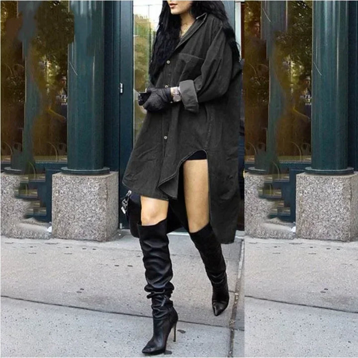Casual Long Sleeve Irregular Denim Jacket