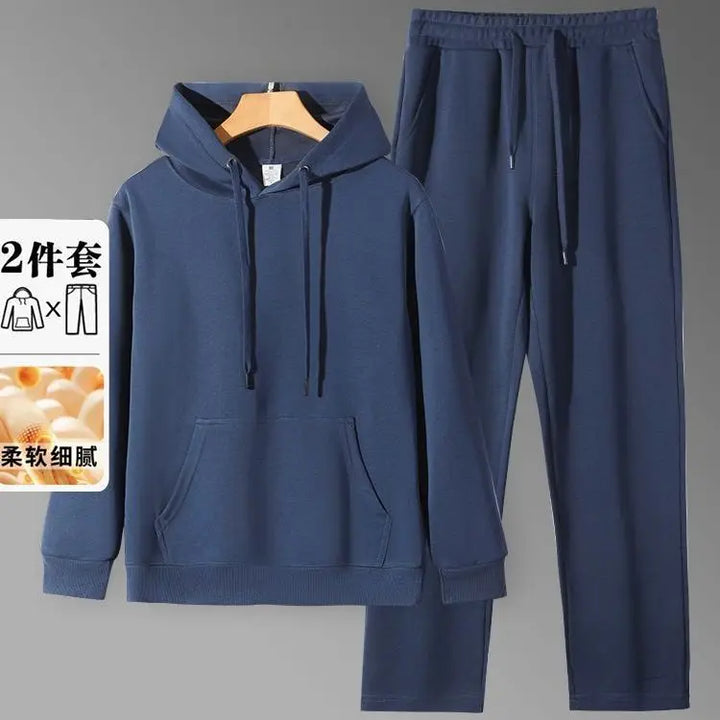Trendy Hooded Sweatshirt and Sweatpants Set