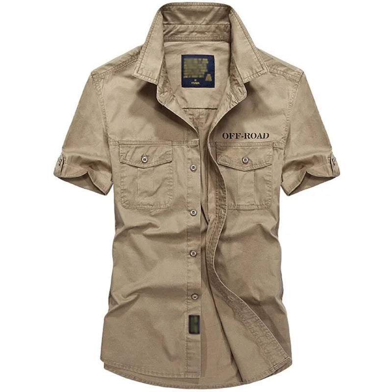 Pure Cotton Oversized Retro Tooling Shirt