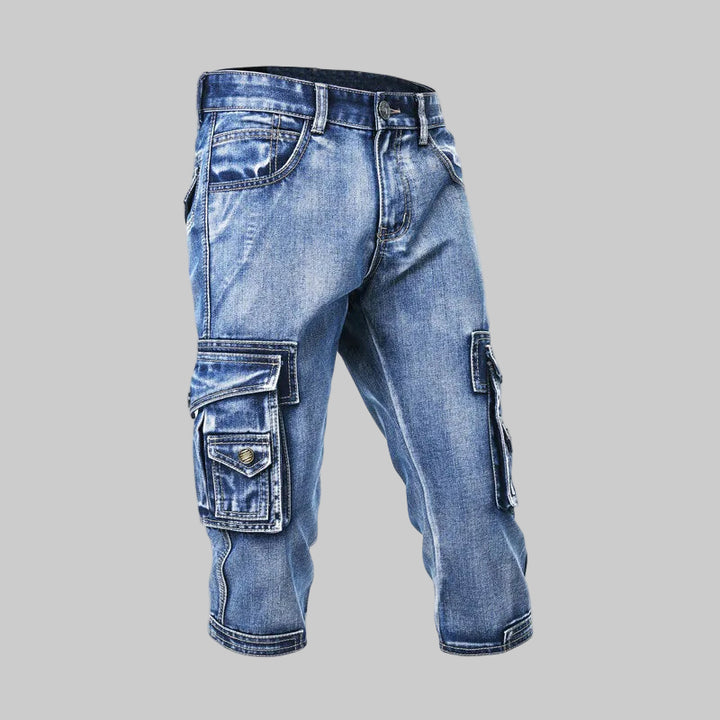 Slim Fit Stretch Denim Shorts