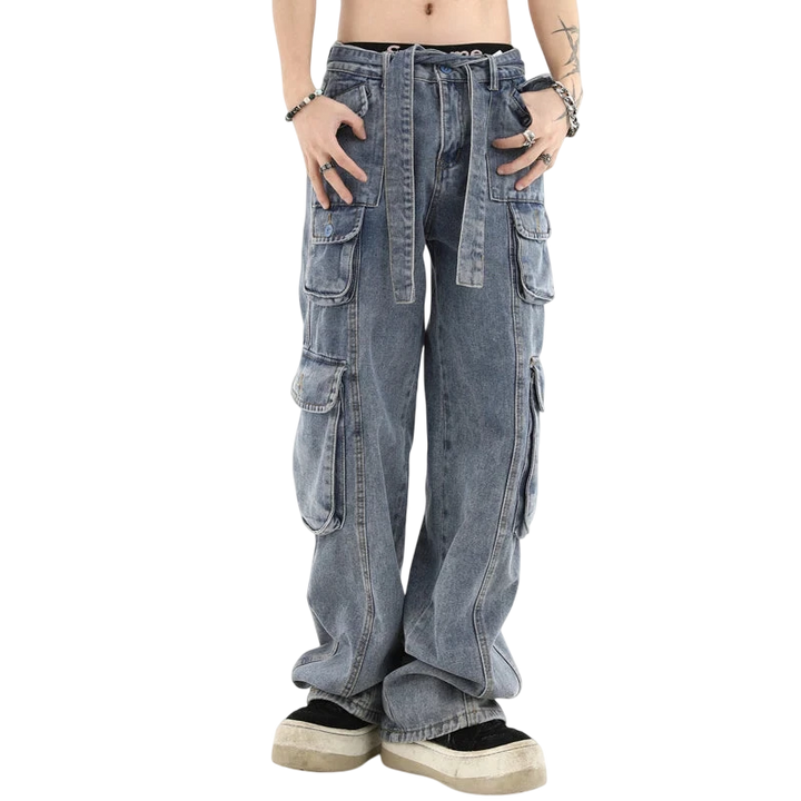 American Stereoscopic Multi-Pocket Jeans