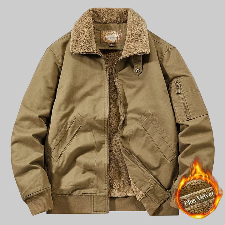Fleece Lined Windproof Warm Parka Jacket