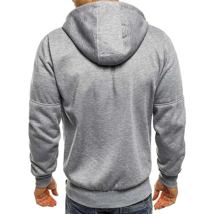Zipper Pocket Jacquard Hoodie