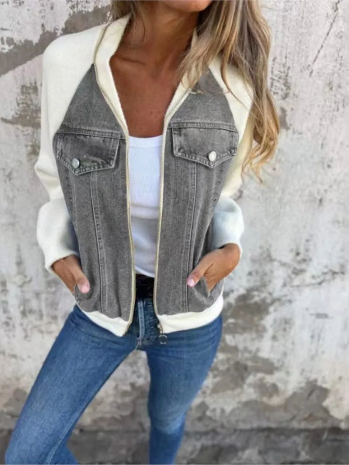 Patchwork Casual Denim Jacket