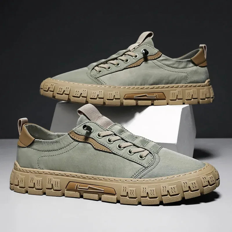 Breathable Lace-Up Casual Sneakers