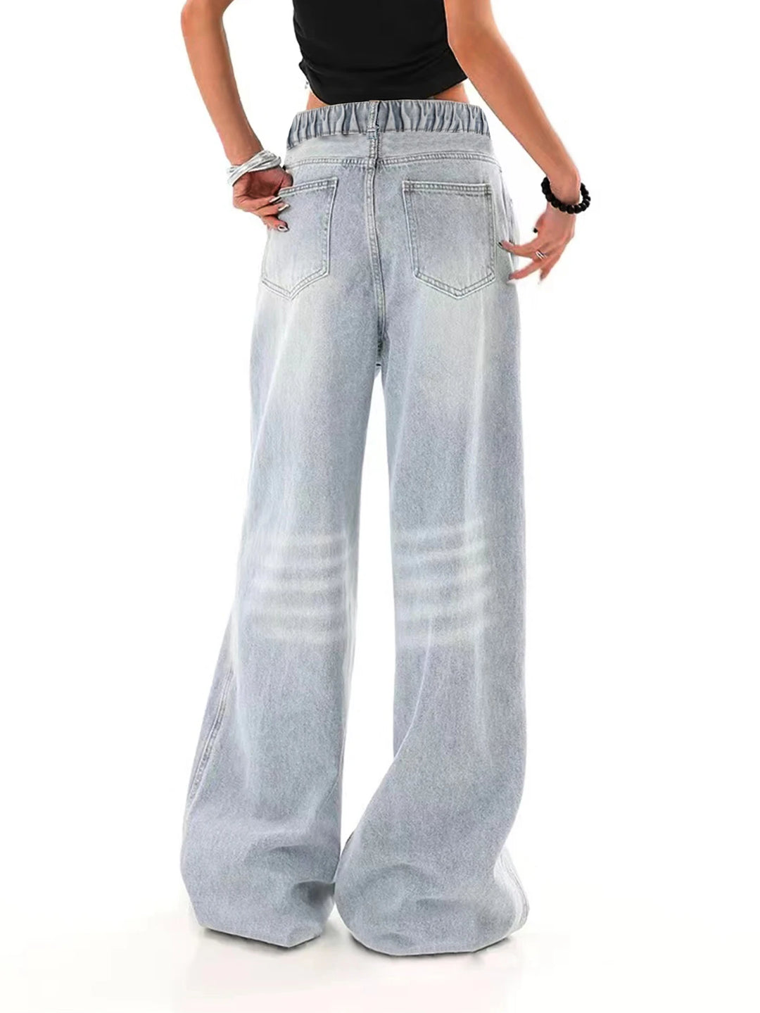 Teenage Dream Loose-fit Trendy washed jeans