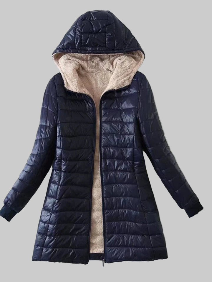Mid-Length Hooded Jacket