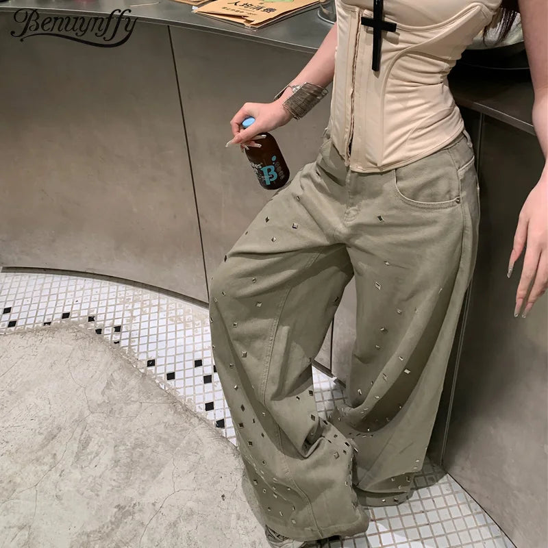 Oversized Retro Wide Leg Cargo Pants