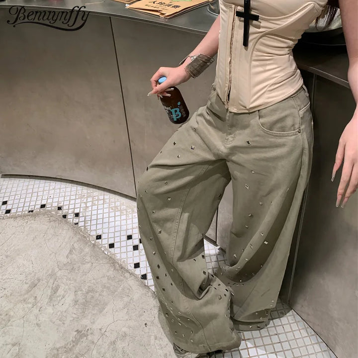 Oversized Retro Wide Leg Cargo Pants