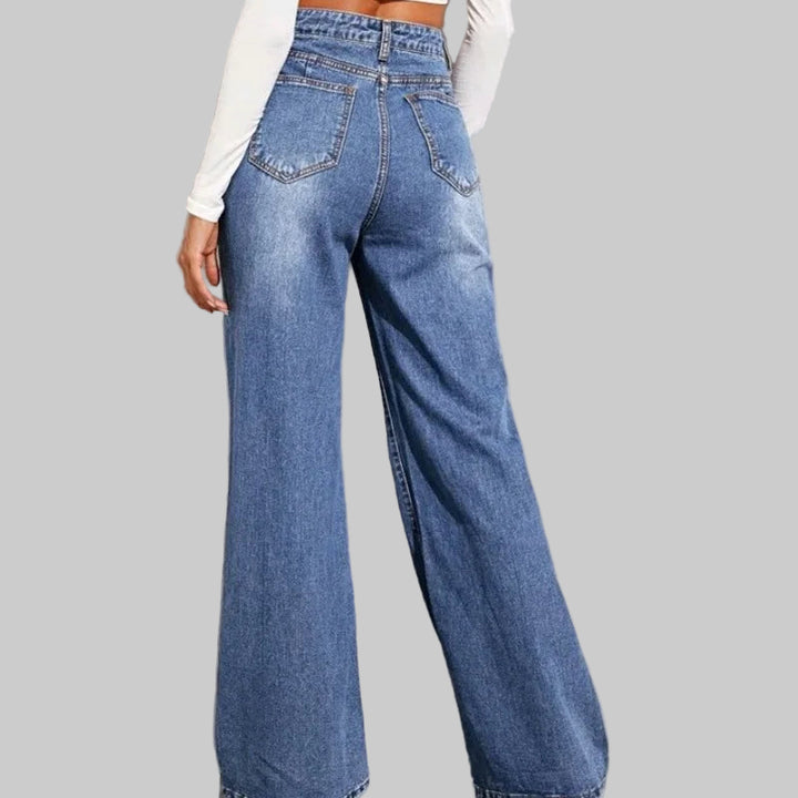Sexy Wide-Leg High-Waisted Straight Y2K Jeans