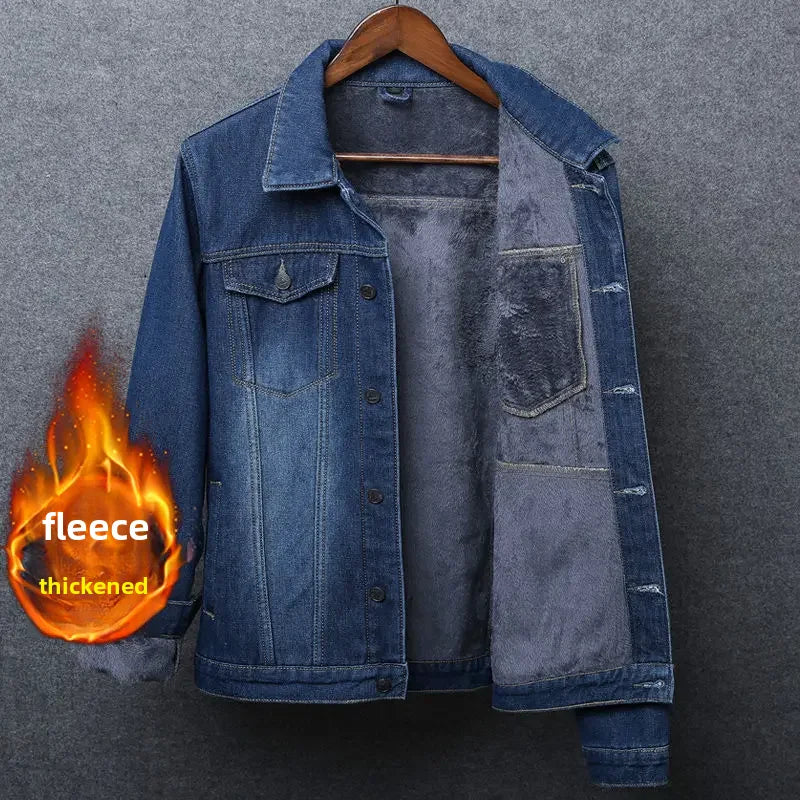 Trendy Winter Fleece-Lined Denim Jacket