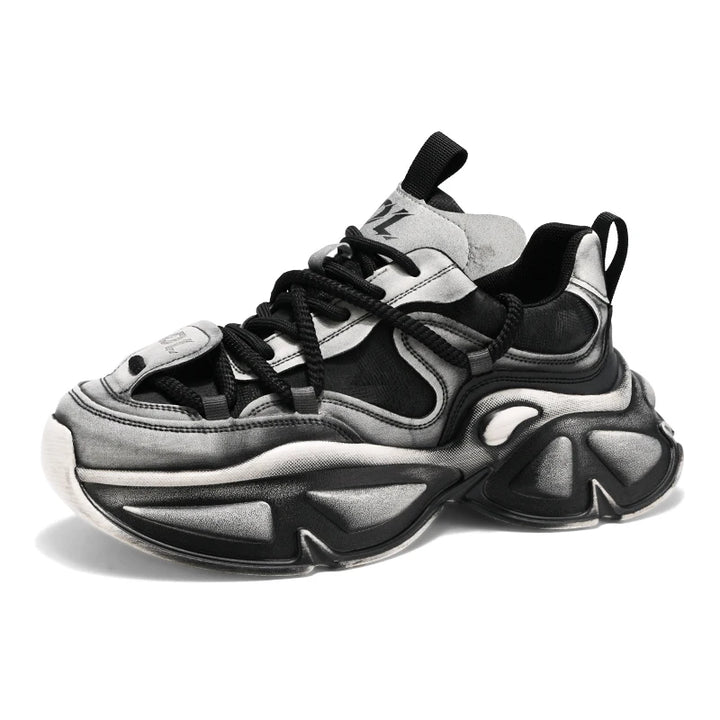Designer Microfiber Leather Chunky Sneakers